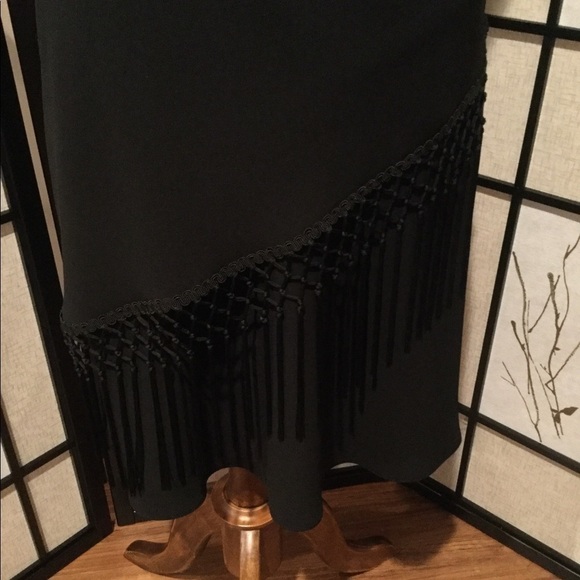 SL Fashions Little Black fringed Dress - Picture 6 of 6